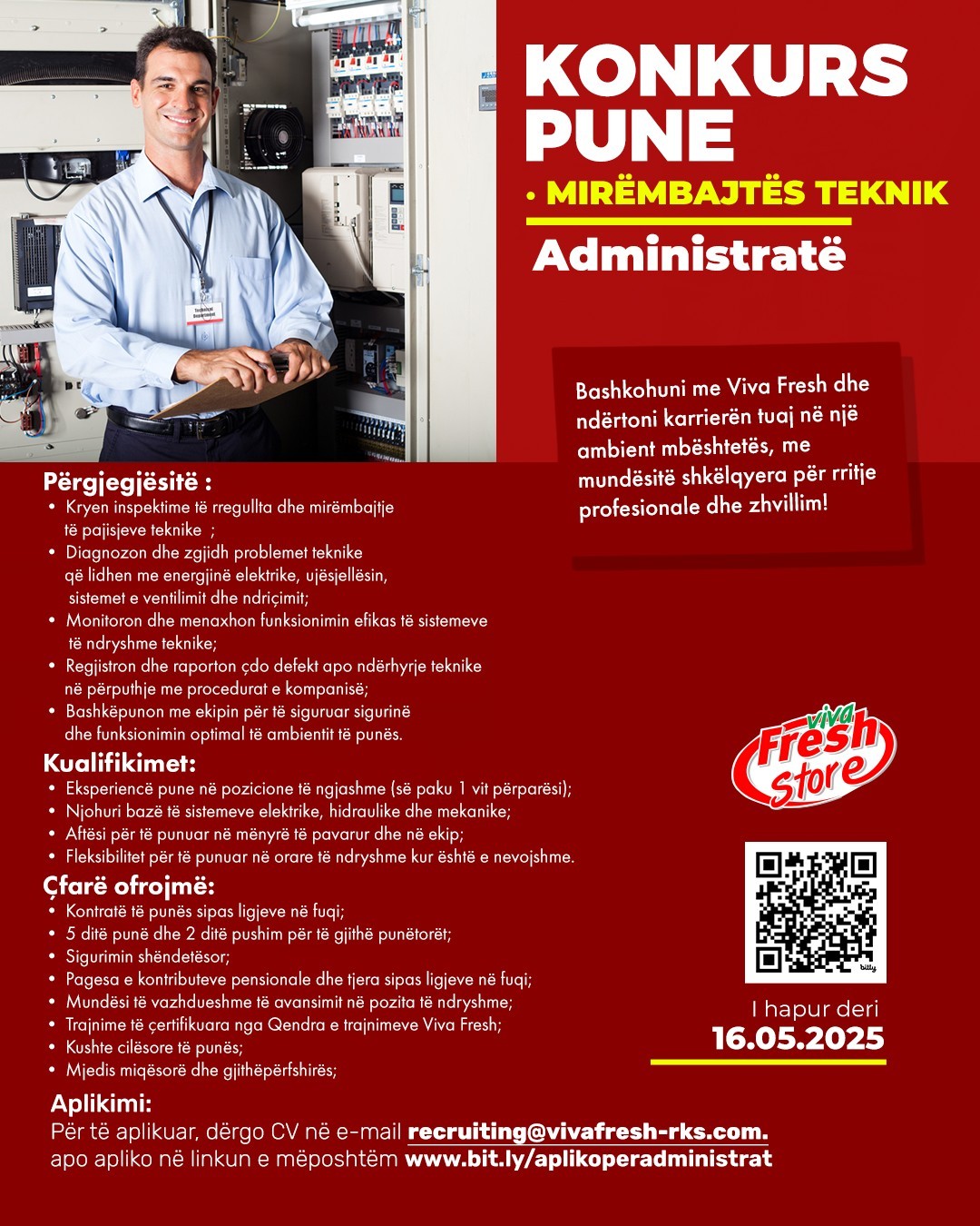 Mirëmbajtës Teknik – Administratë